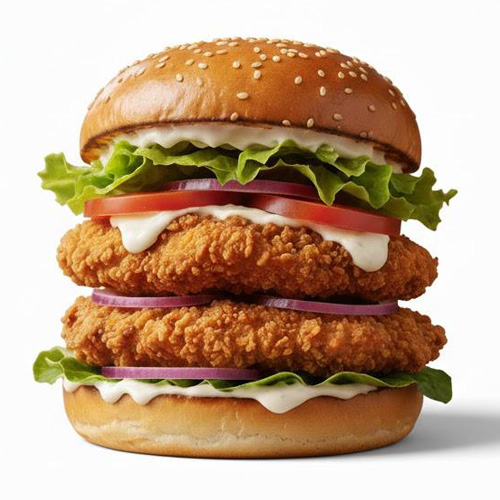 Double chicken burger